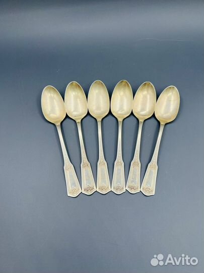 Набор чайных ложек на 6 персон Серебро 925 проба