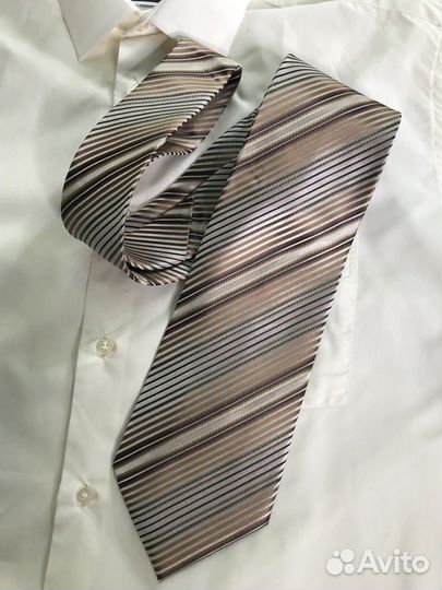 Галстук Италия перламутровый кофе с молоком