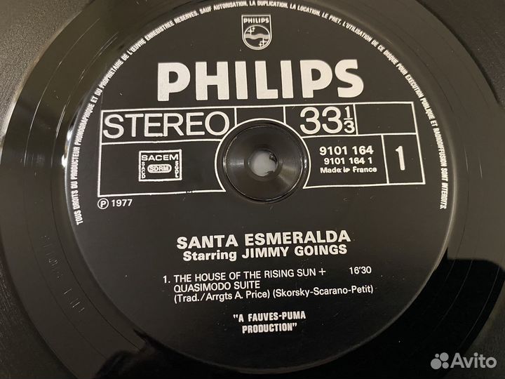 LP) Santa Esmeralda.1978.(France) 1st press