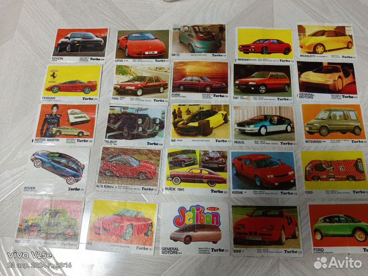 Вкладыши от жвачки turbo