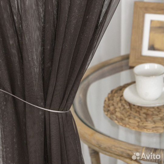 Новый тюль Ирис шоколад