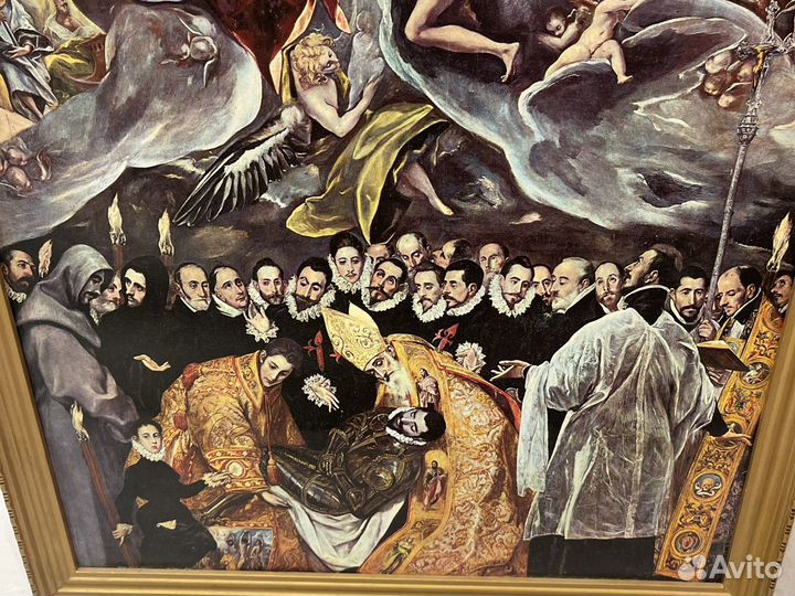 Картина фреска репродукция в багете