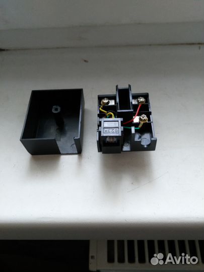 Коробка распаячная с RJ-11, Телефонная вилка СССР