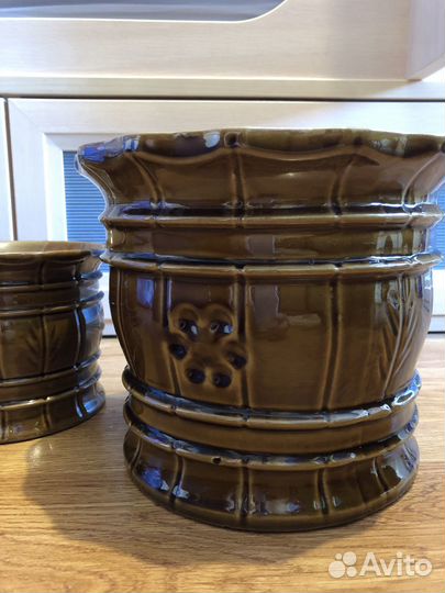 Набор кашпо керамика винтаж