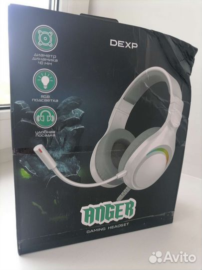 Наушники игровые Anger,с микроф, проводные, нов