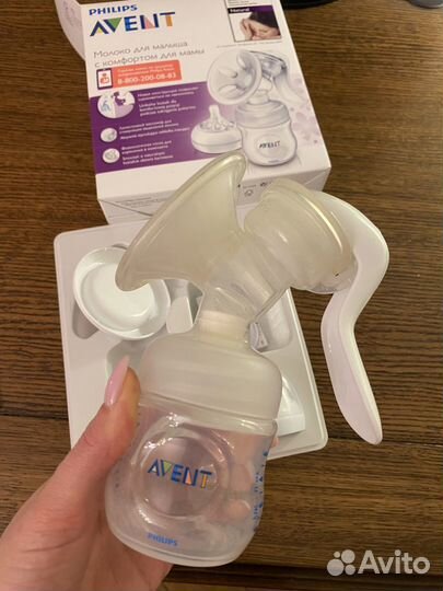 Молокоотсос ручной Philips Avent c бутылочкой 125