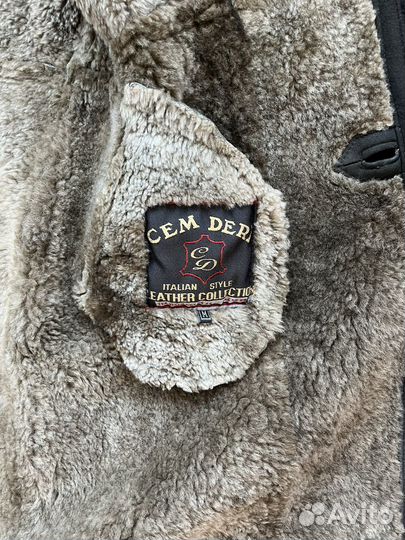 Дублёнка мужская натуральная кожа натуральный мех