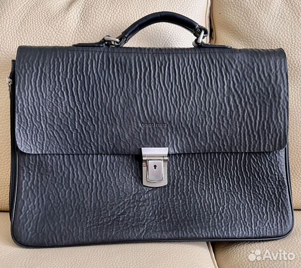 Мужской кожаный портфель италия