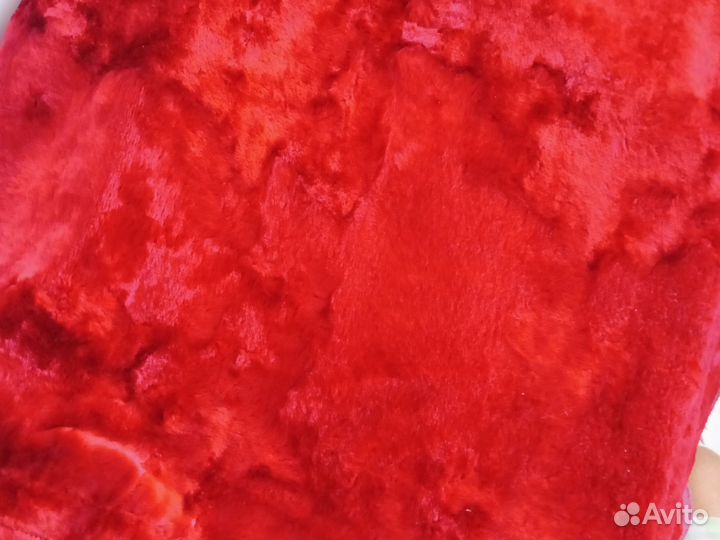Ткань винтаж красный бархат/плюш СССР