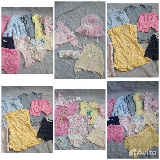 Вещи пакетом на девочку 68 74