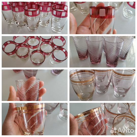 Рюмки, бокалы цветное стекло СССР