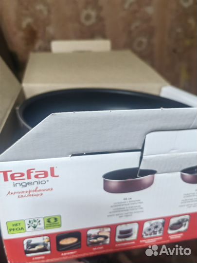 Набор Tefal ingenio red (сотейник +вок)