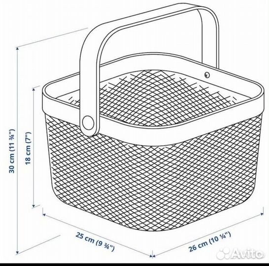 Корзина IKEA рисаторп оригинал
