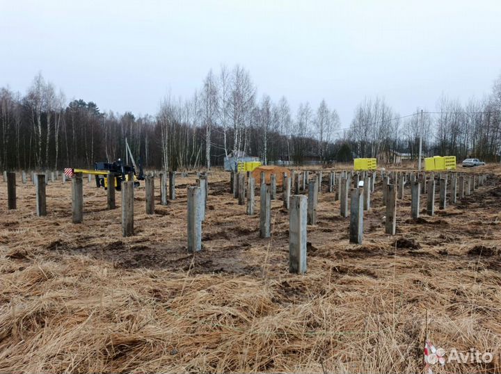Забивные железобетонные сваи, фундамент под ключ