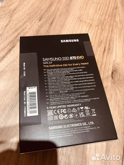 Новый SSD Samsung 870 EVO SATA 2.5