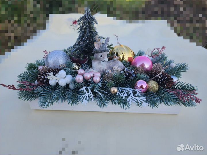 Новогодняя композиция на стол