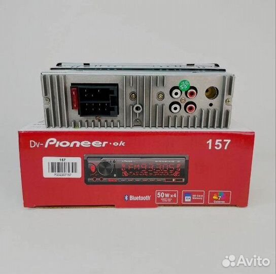 Магнитола Pioneer 157, 1din, Bluetooth