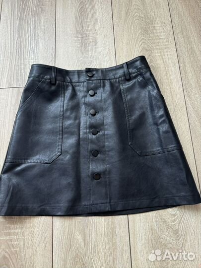 Кожаная юбка размер M