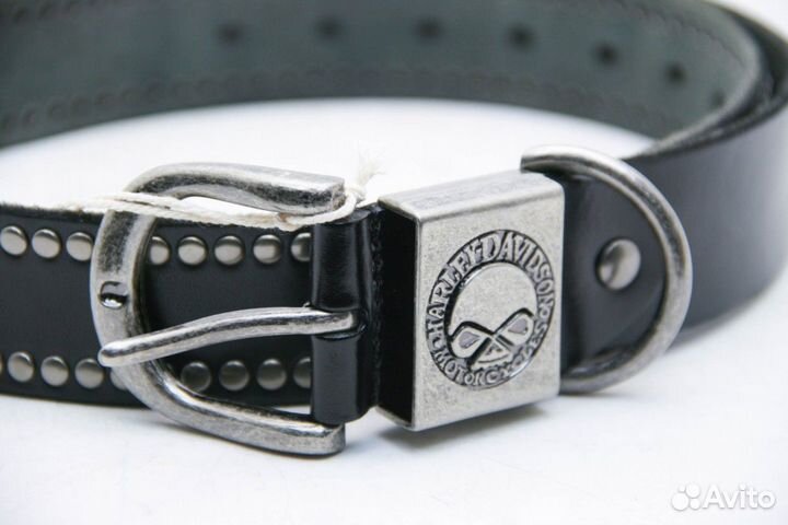 Ремень кожаный harley davidson hd/49 (чёрный)