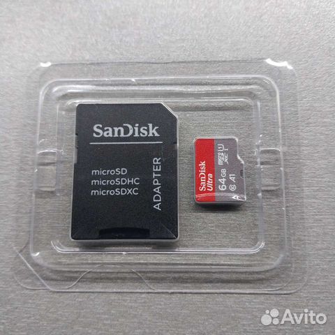 Карта памяти MicroSD 64gb ScanDisk (новая)