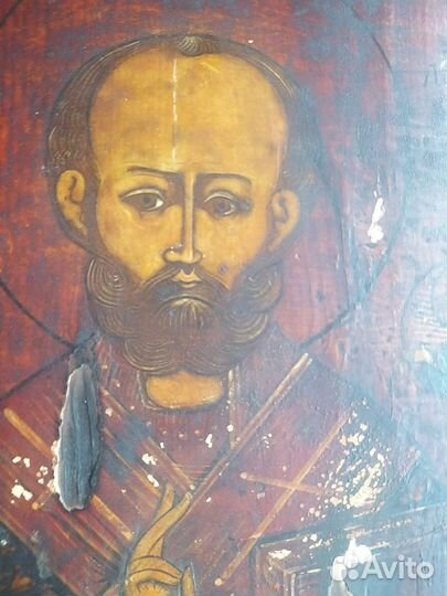 Икона Николай Чудотворец 19века