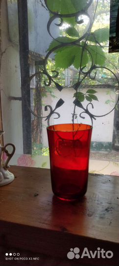 Рубиновое стекло Чехословакия 60-е