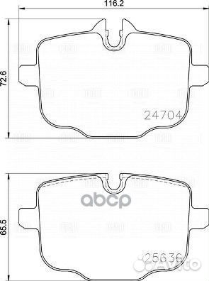 Колодки тормозные BMW 5 G30/ X5 G05/ 7 G11/G12 13