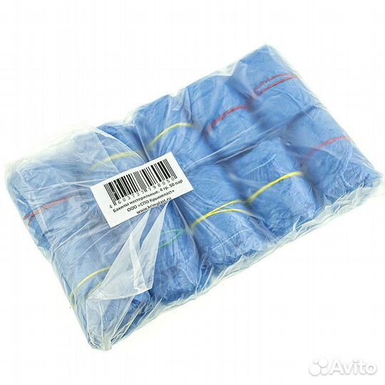 50 пар. Бахилы одноразовые Стандарт (полиэтилен)