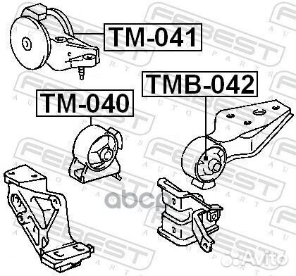 TM-040 подушка двигателя левая corolla EL5# TM