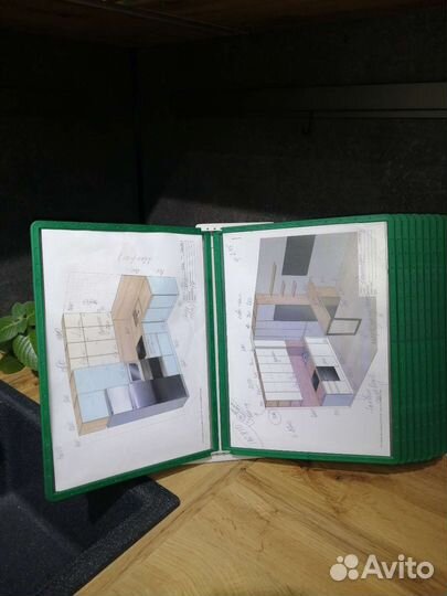 Демосистема настольная зелёного цвета А4