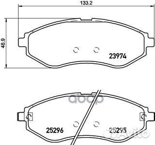Колодки тормозные дисковые перед P10057 Brembo
