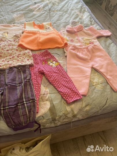 Вещи 2 пакета для новорожденых