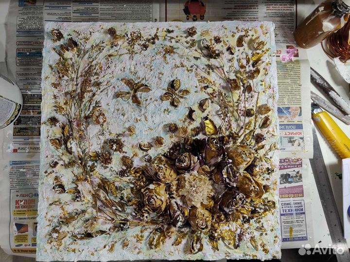 Панно в технике Терра