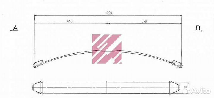 Рессора передняя Mercedes Sprinter однолистовая