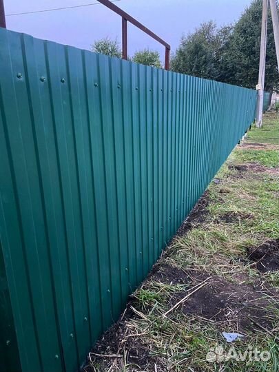 Металлический забор профлист