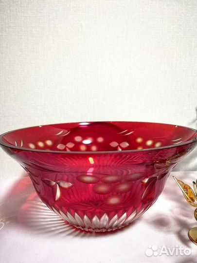 Вазы-салатники большие хрусталь