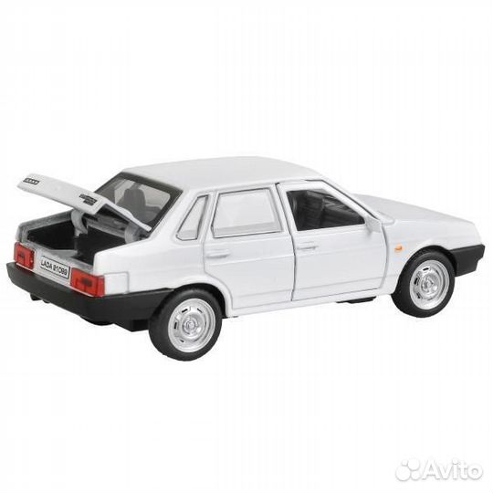 Машина LADA 21099 Спутник 12 см белая металл инерция Технопарк 21099-12-WH