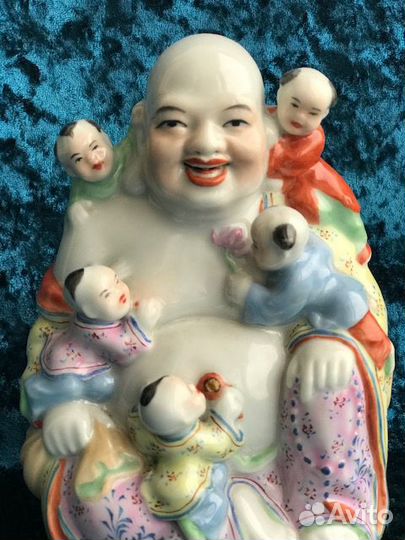 Фарфоровый Будда с детьми, Старый Китай