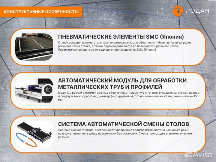 Оптоволоконный лазерный станок MetalTec 1530eт
