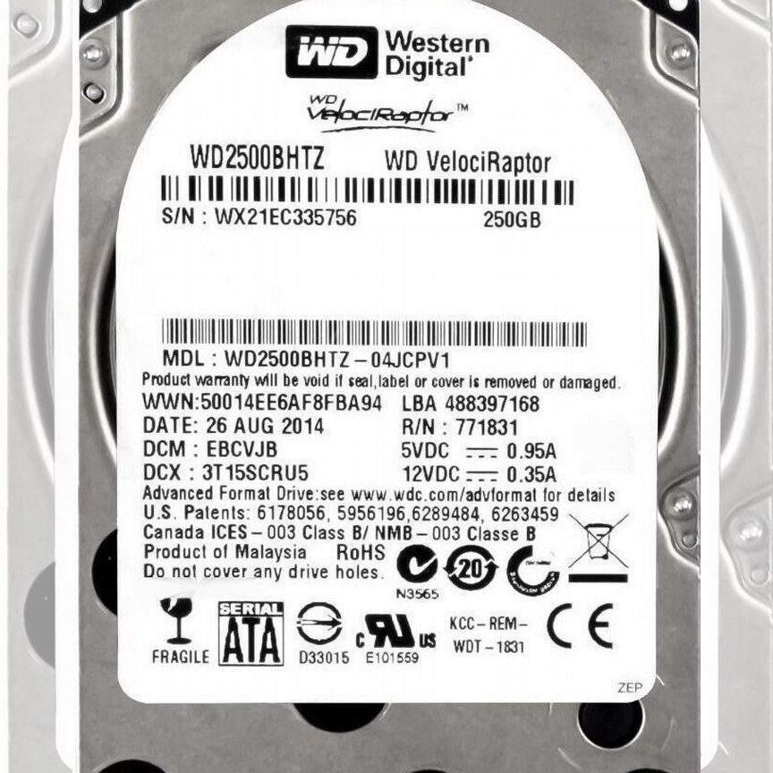 [WD2500BHTZ] Жесткий Диск Western Digital 250gb Sata Wd2500bhtz
