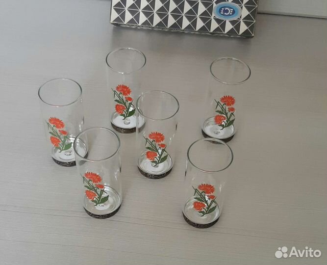 Набор стаканы рюмки СССР 6 штук