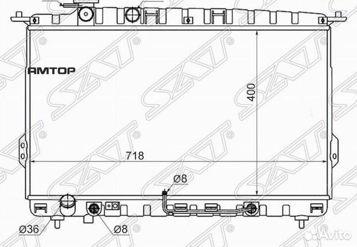 SAT HY0006 HY0006 Радиатор hyundai sonata (тагаз)