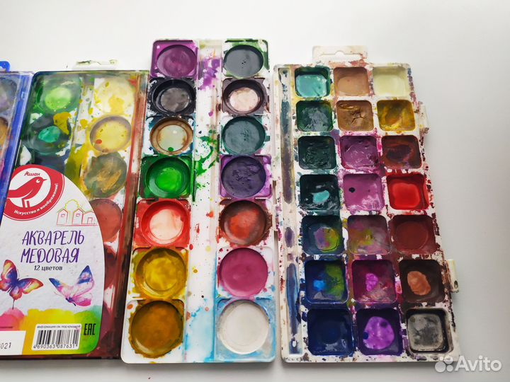 Акварельные краски 4 шт