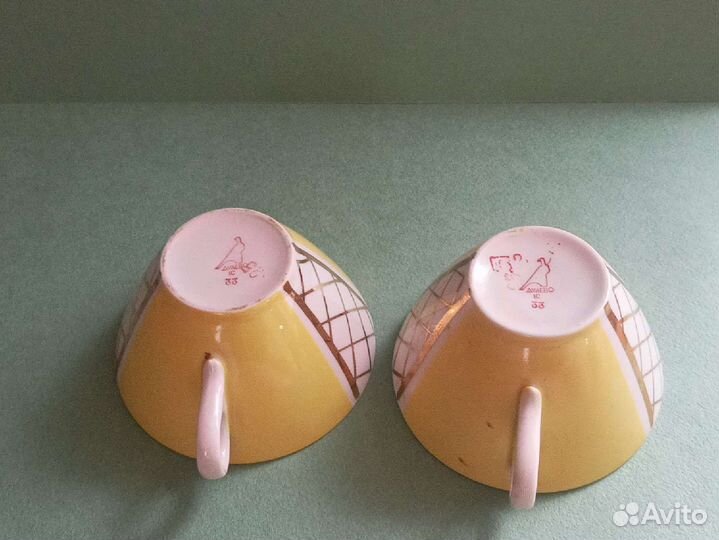 Чашка. Дулево. Сеточка жёлтая. Добор. За пару