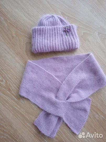 Комплект шапка и шарф для девочки
