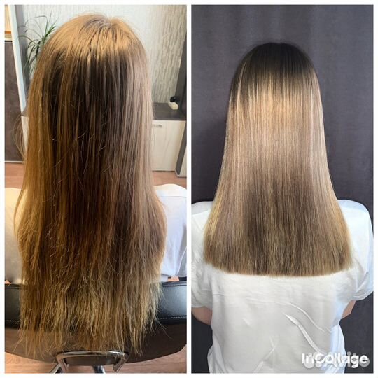 Кератиновое выпрямление волос