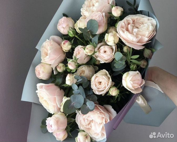 Пионовидные розы букет Розы с доставкой