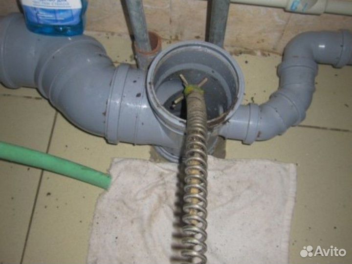 Прочистка канализации, устранение засора, промывка