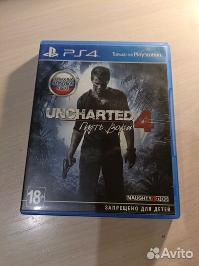 Uncharted 4 путь вора ps4 диск