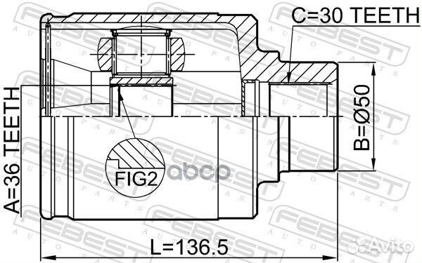 Шрус внутренний перед прав 0211Z50RH Febest